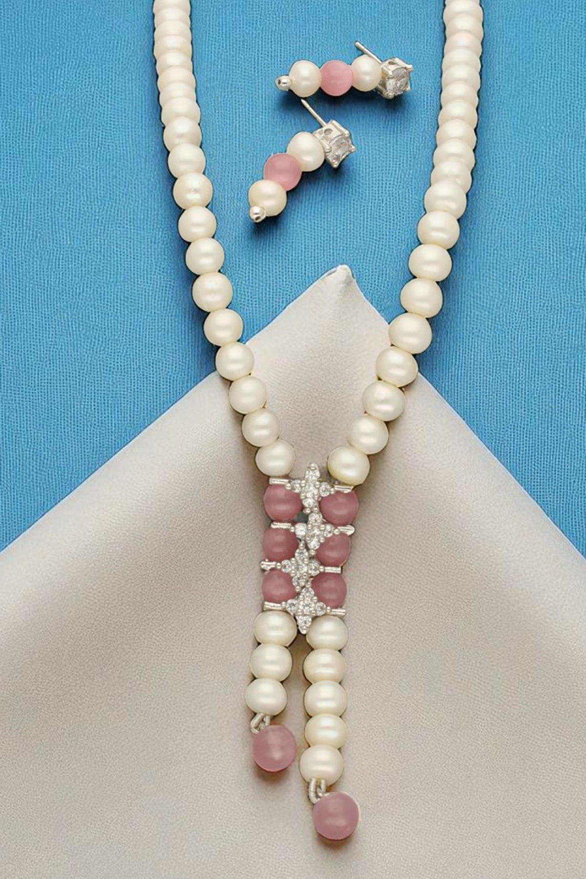 Silver Round Pearl Jewellery