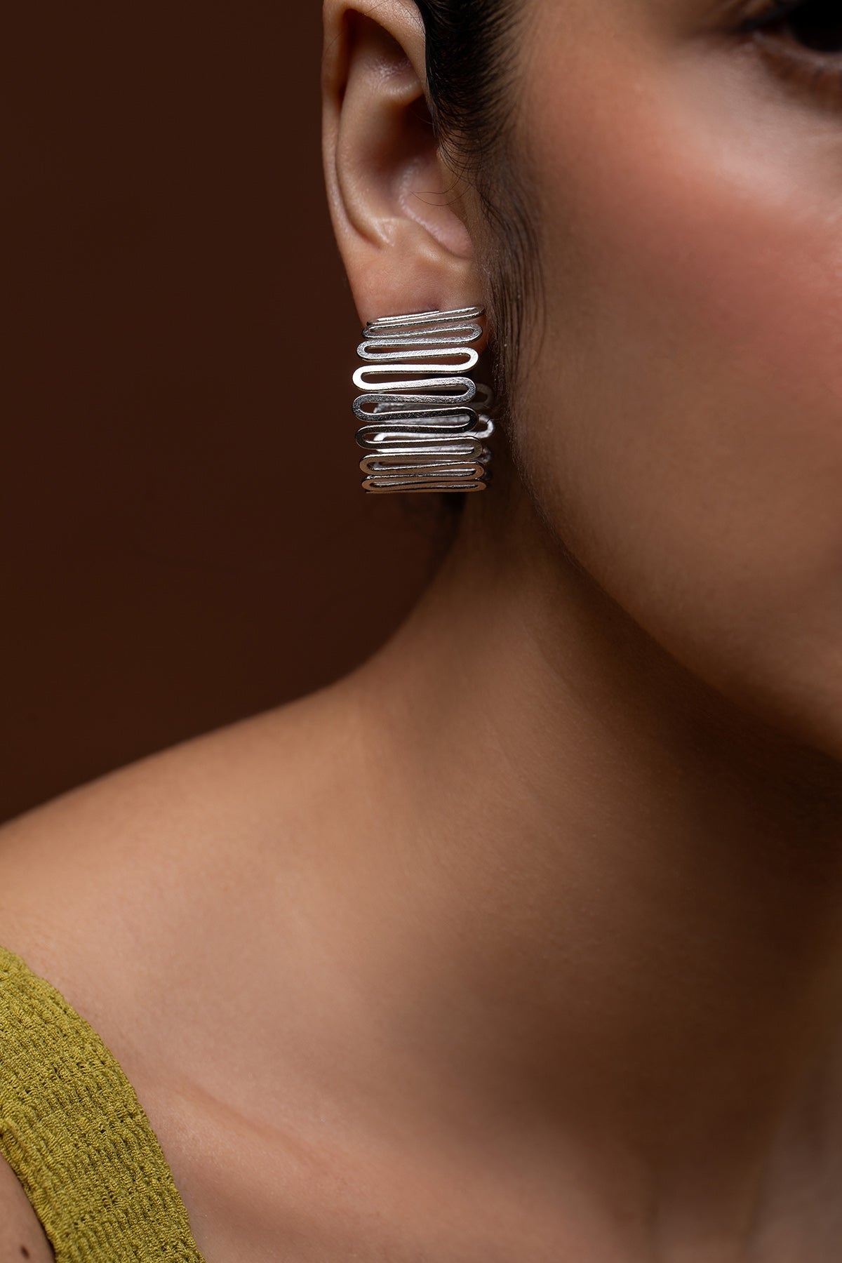 Buy Silver Spiral Meadow Earrings for women by Ethnic Andaz online available at scrollnshops