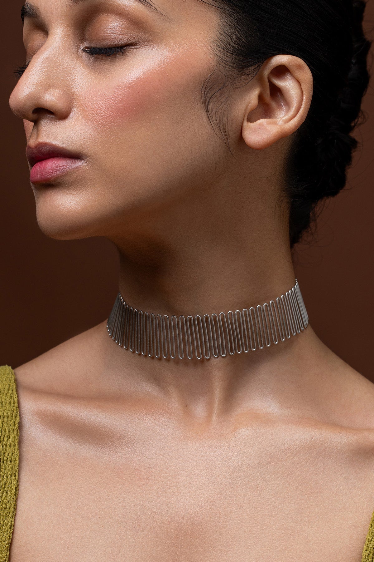 Buy Silver Spiral Meadow Necklace for women by Ethnic Andaz online available at scrollnshops