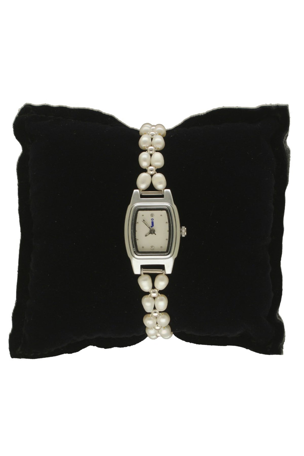 Silver White Oval Pearl Watch