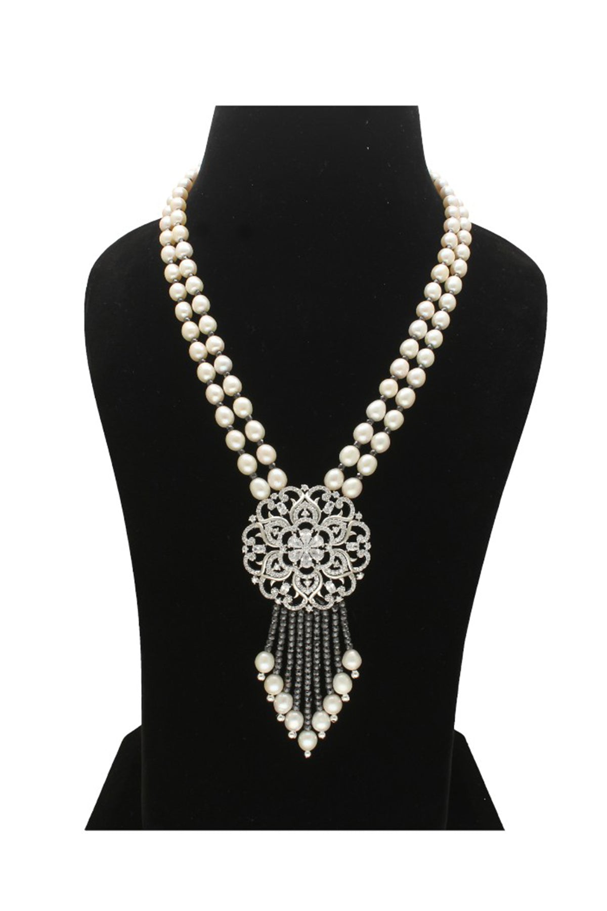 Silver & White Pearls Jewellery