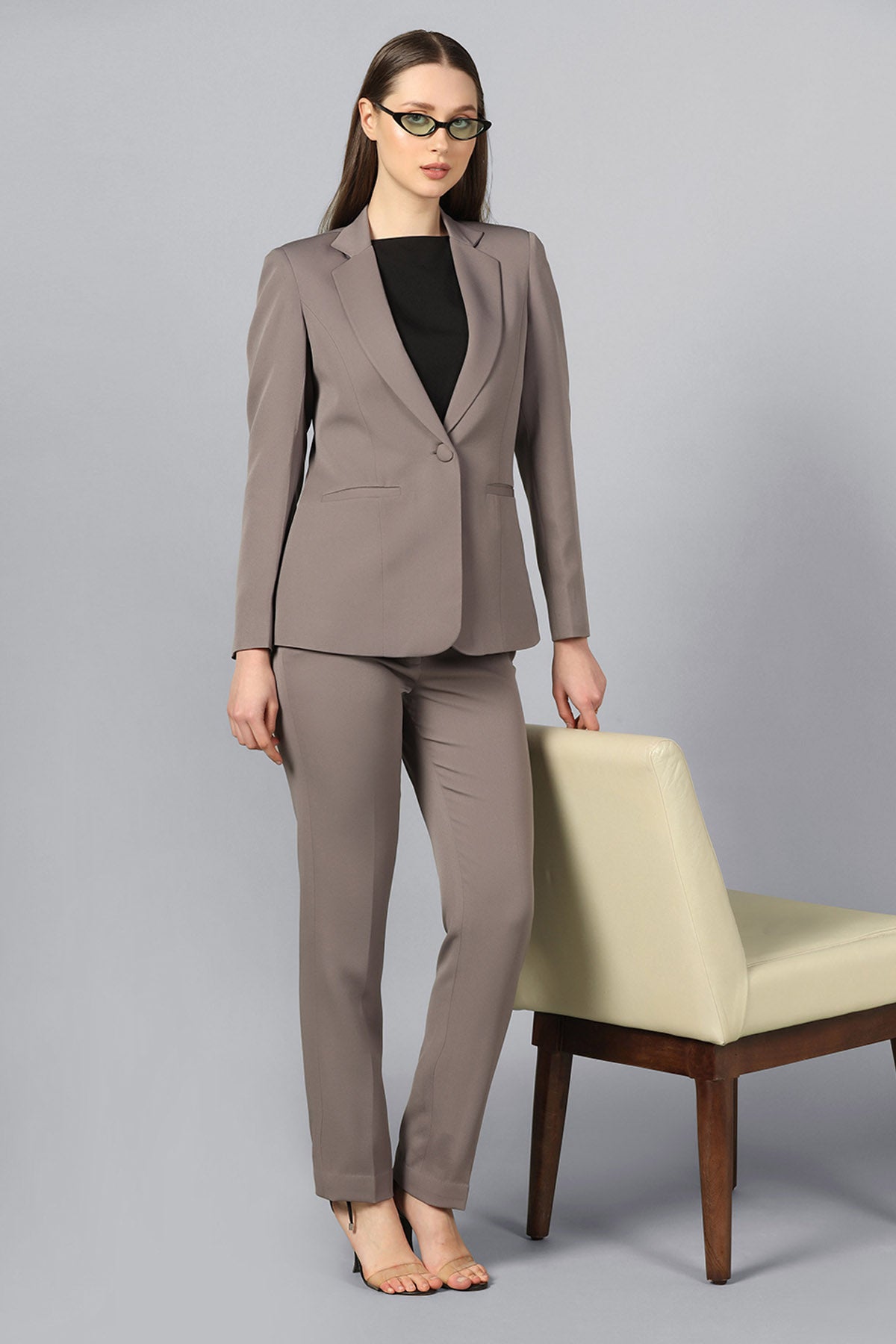 Buy PowerSutra Single Button Pant Suit For Women Available online at  ScrollnShops