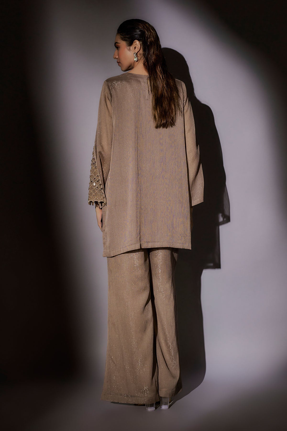 Skin Embroidered Kaftan & Pants