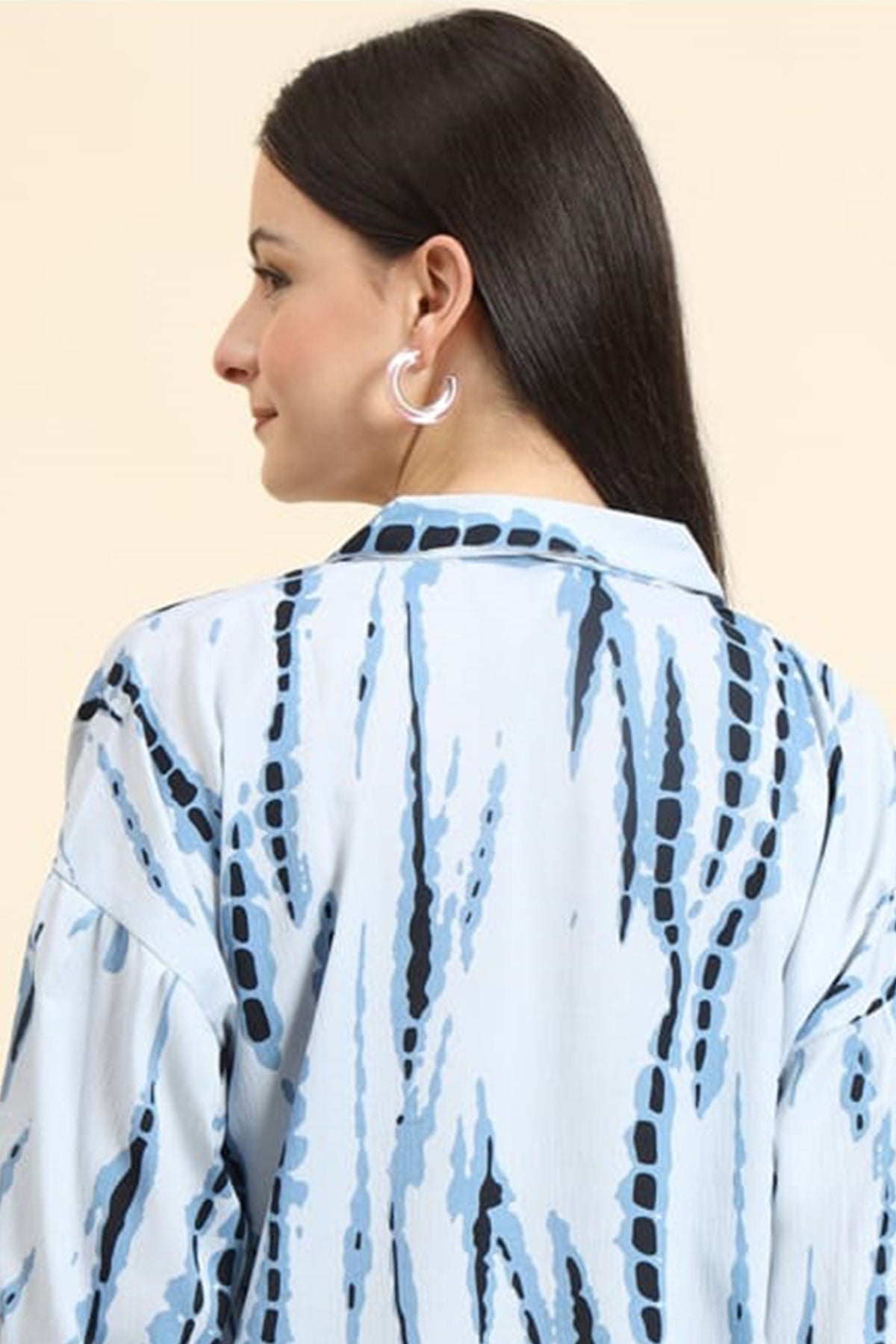 Sky Blue Delta Printed Shirt