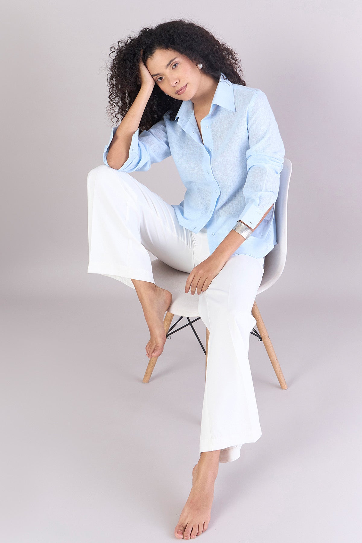 Sky Blue Full Sleeves Shirt