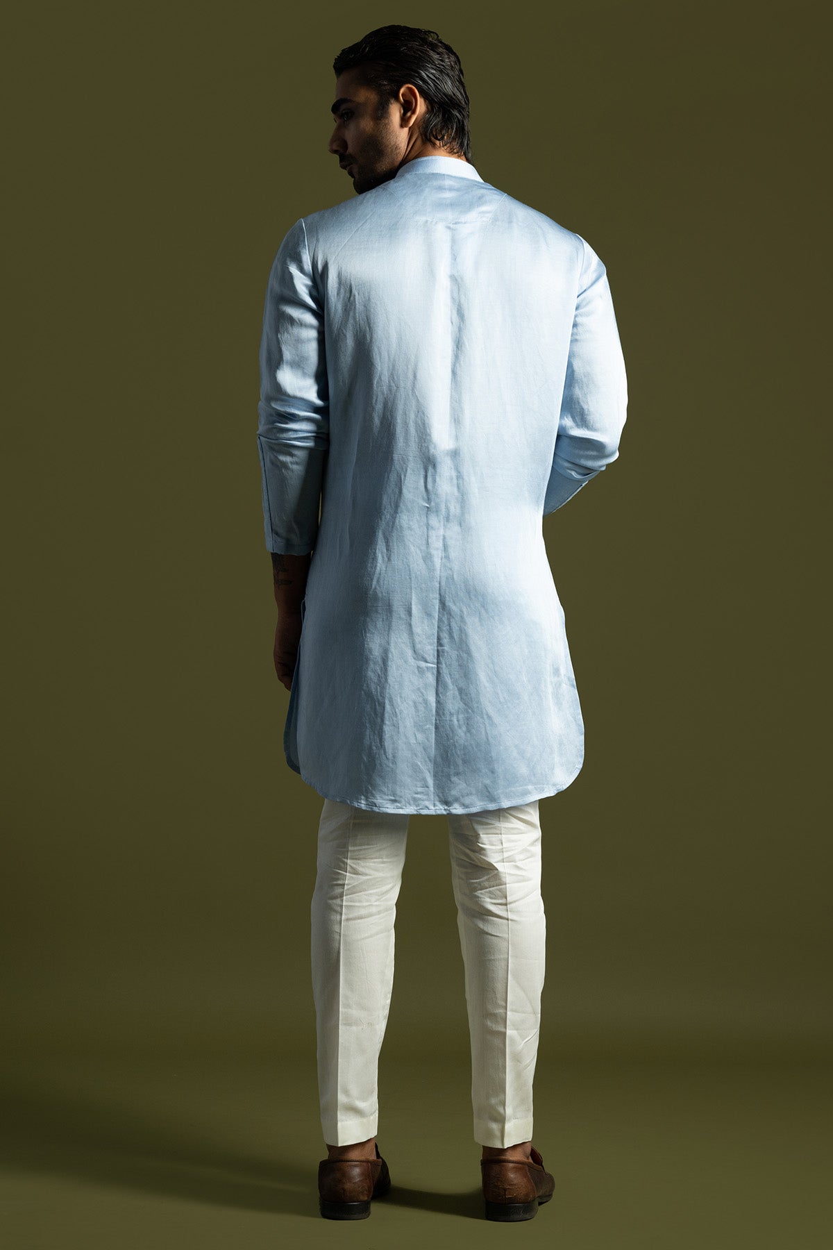 Sky Blue Pintucks Kurta & Pants