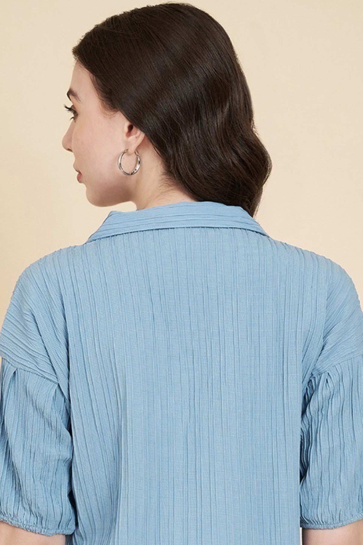 Sky Blue Popcorn Casual Shirt