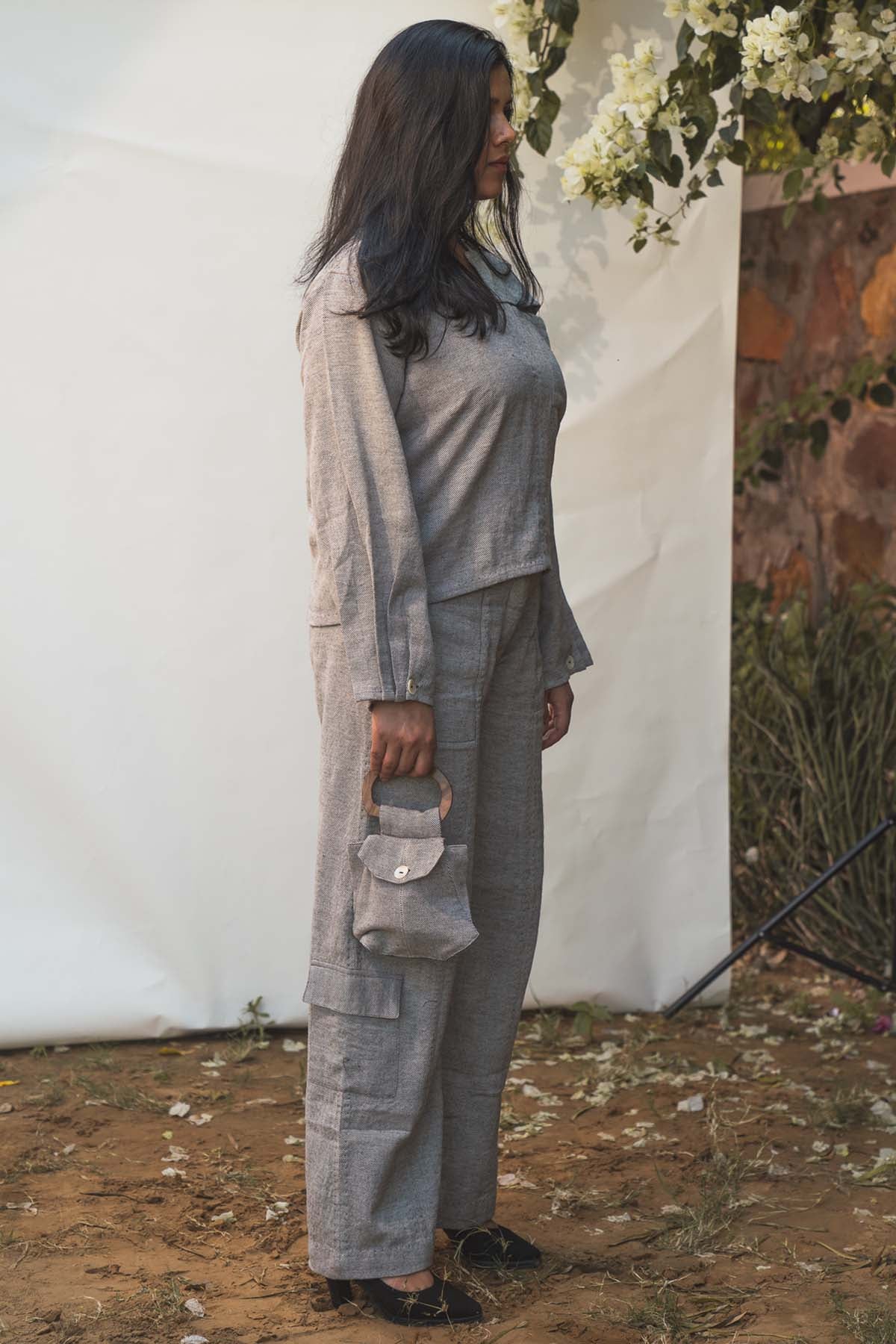 Sleeve Pleated Cotton Top