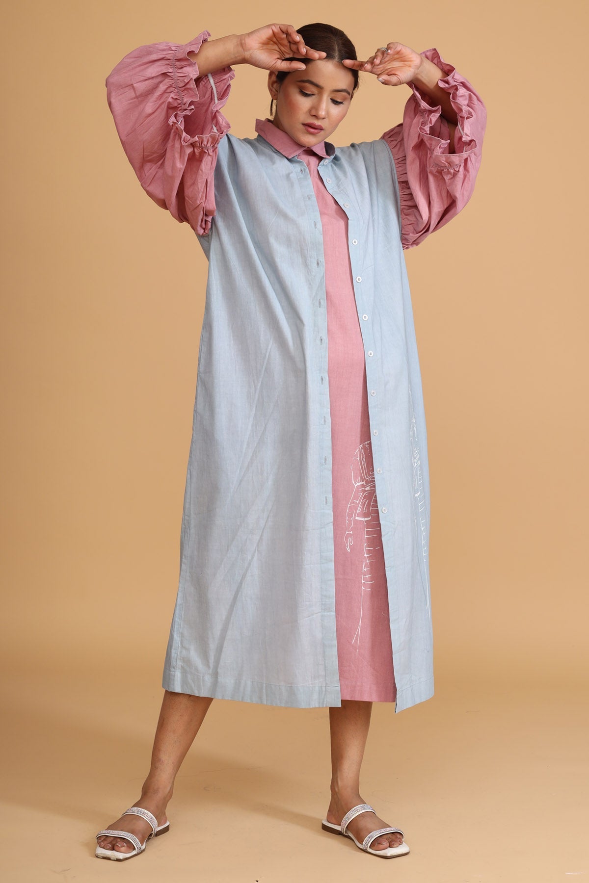 Mint Co-ord Set With Scarf - Versatile Elegance at ScrollnShops