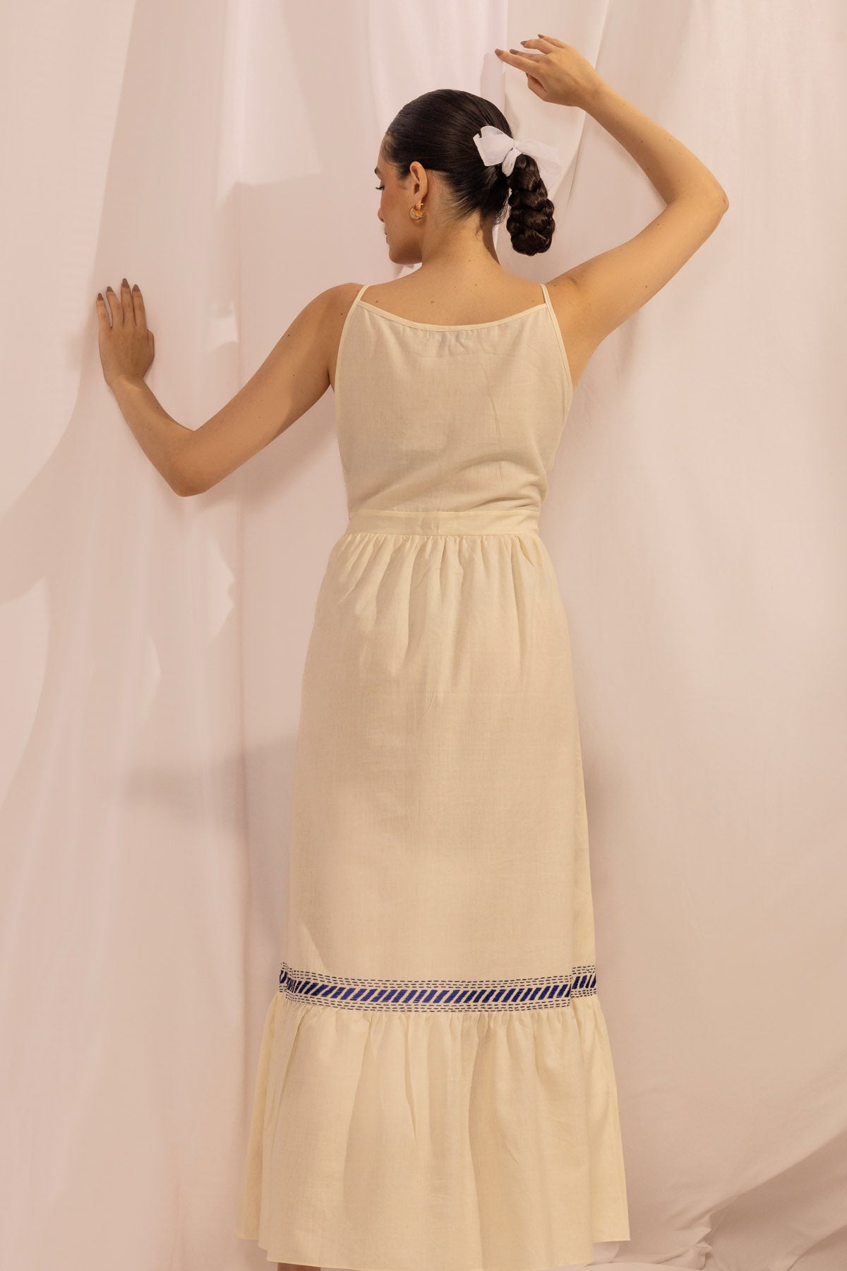 Sleeveless Cotton Tiered Dress