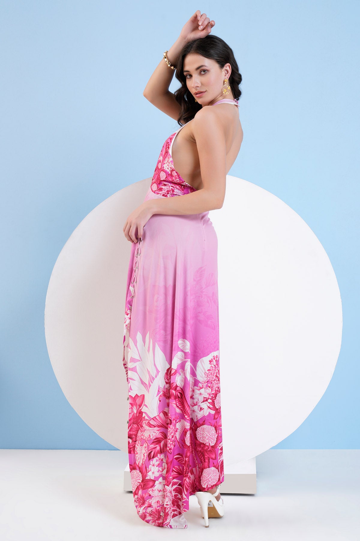 Sleeveless Jersey Print Dress