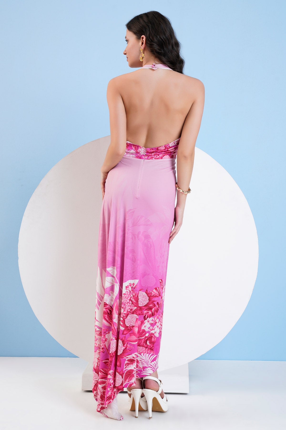 Sleeveless Jersey Print Dress