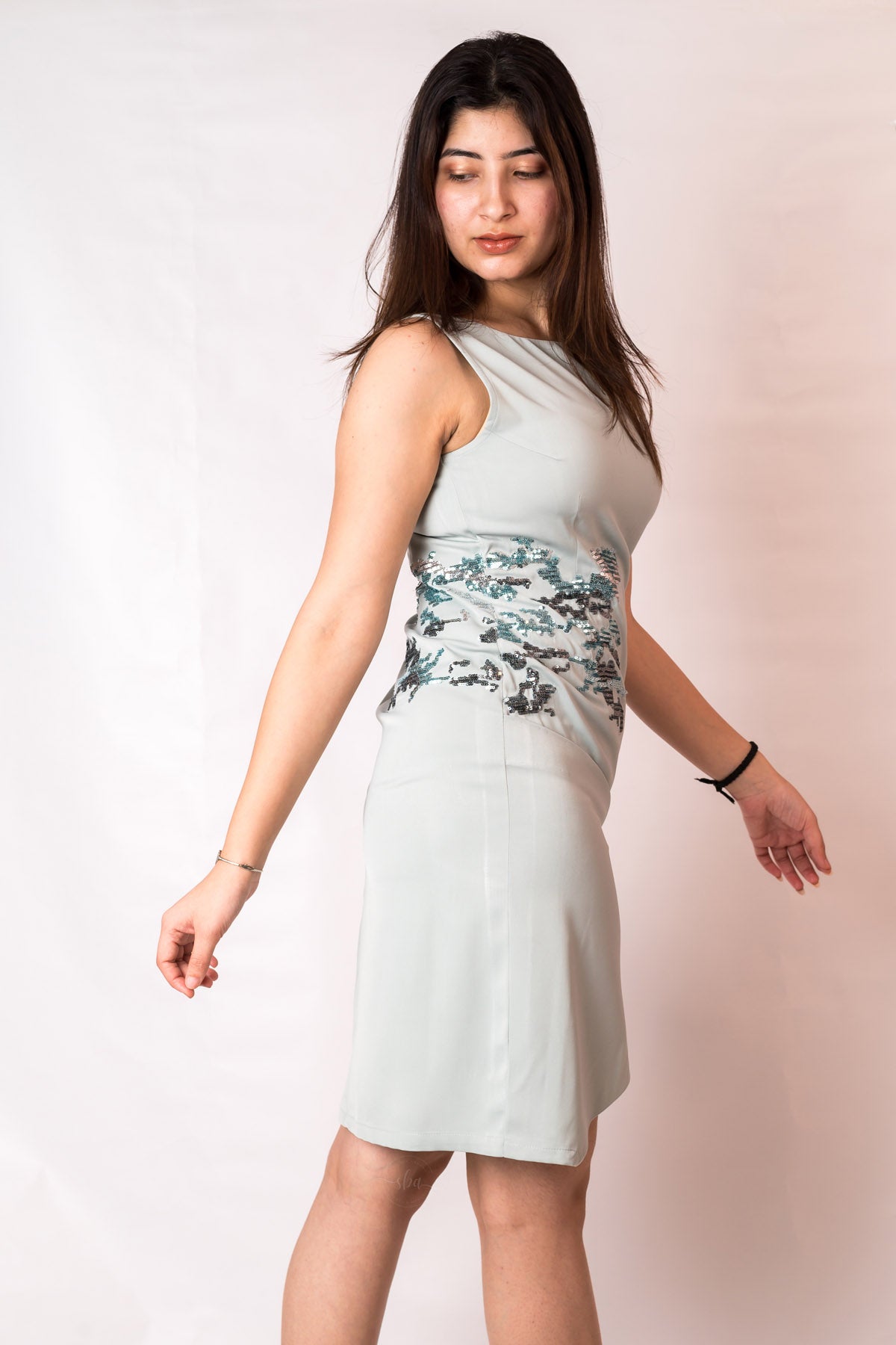 Sleeveless Patchwork Mini Dress