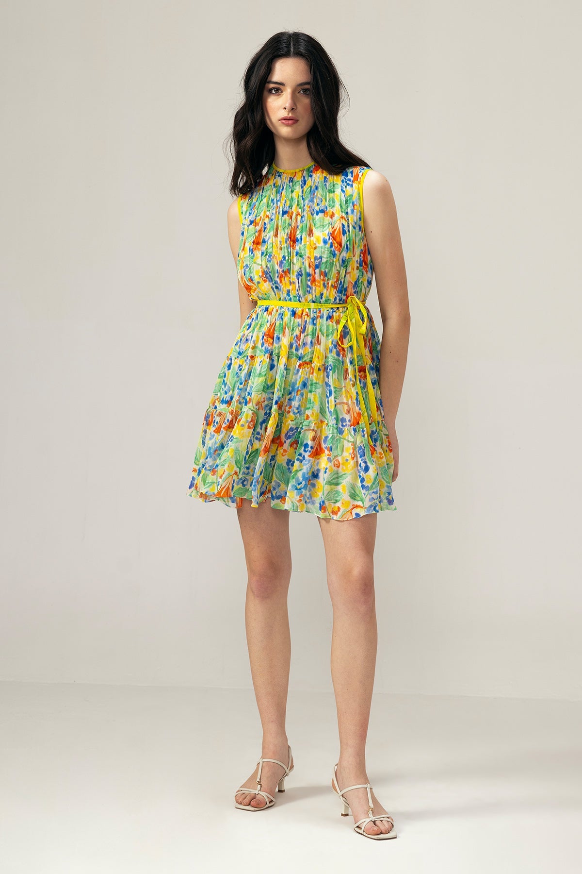 Buy Sleeveless Multicolor Mini Dress by Reena Sharma for Women online at ScrollnShops
