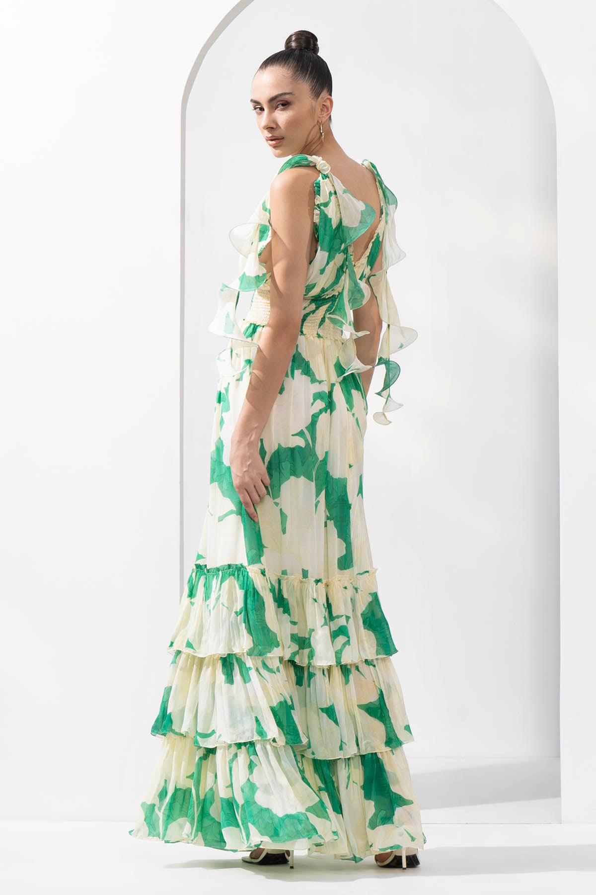 Smocked Waist Tiered Dress