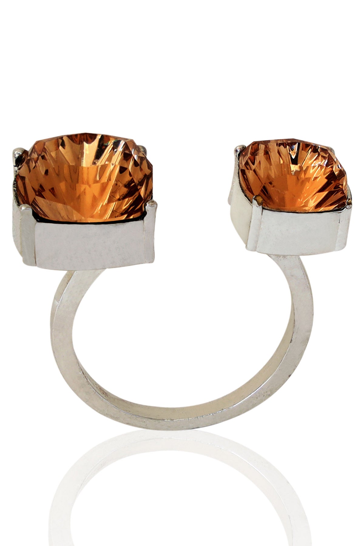 Smoky Quartz Crystal Ring