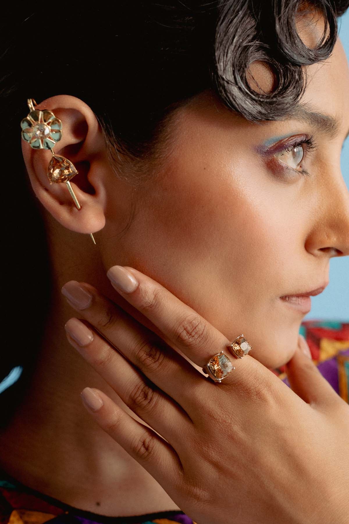 Smoky Quartz Crystal Ring