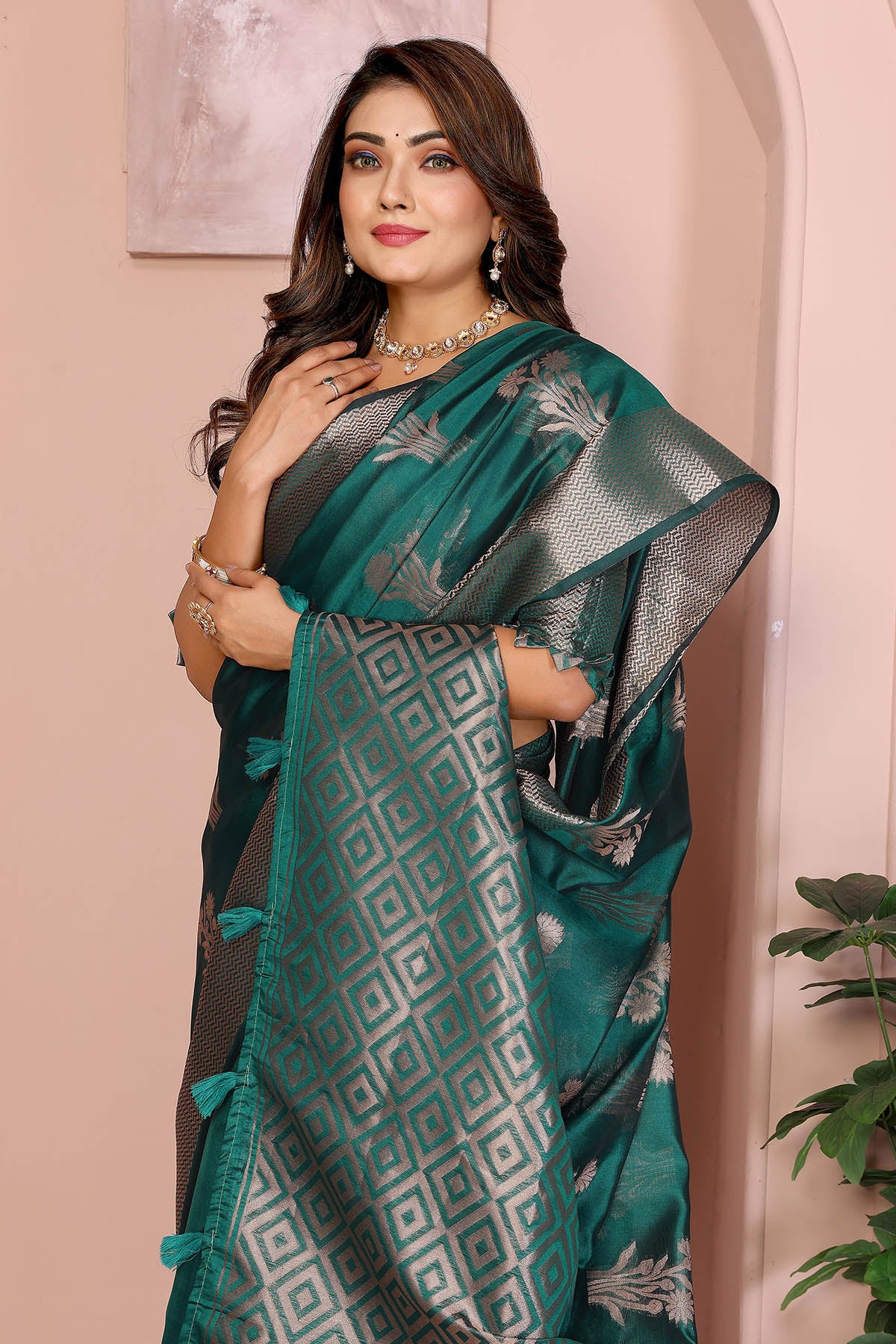 Soft Organza Silk Green Saree
