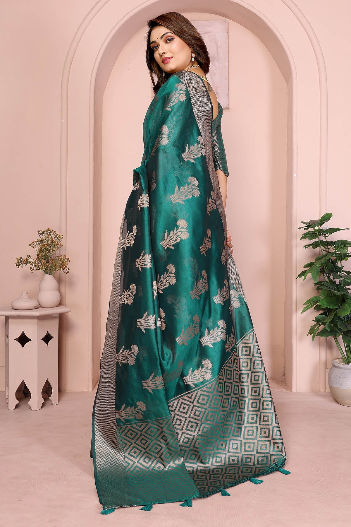 Soft Organza Silk Green Saree