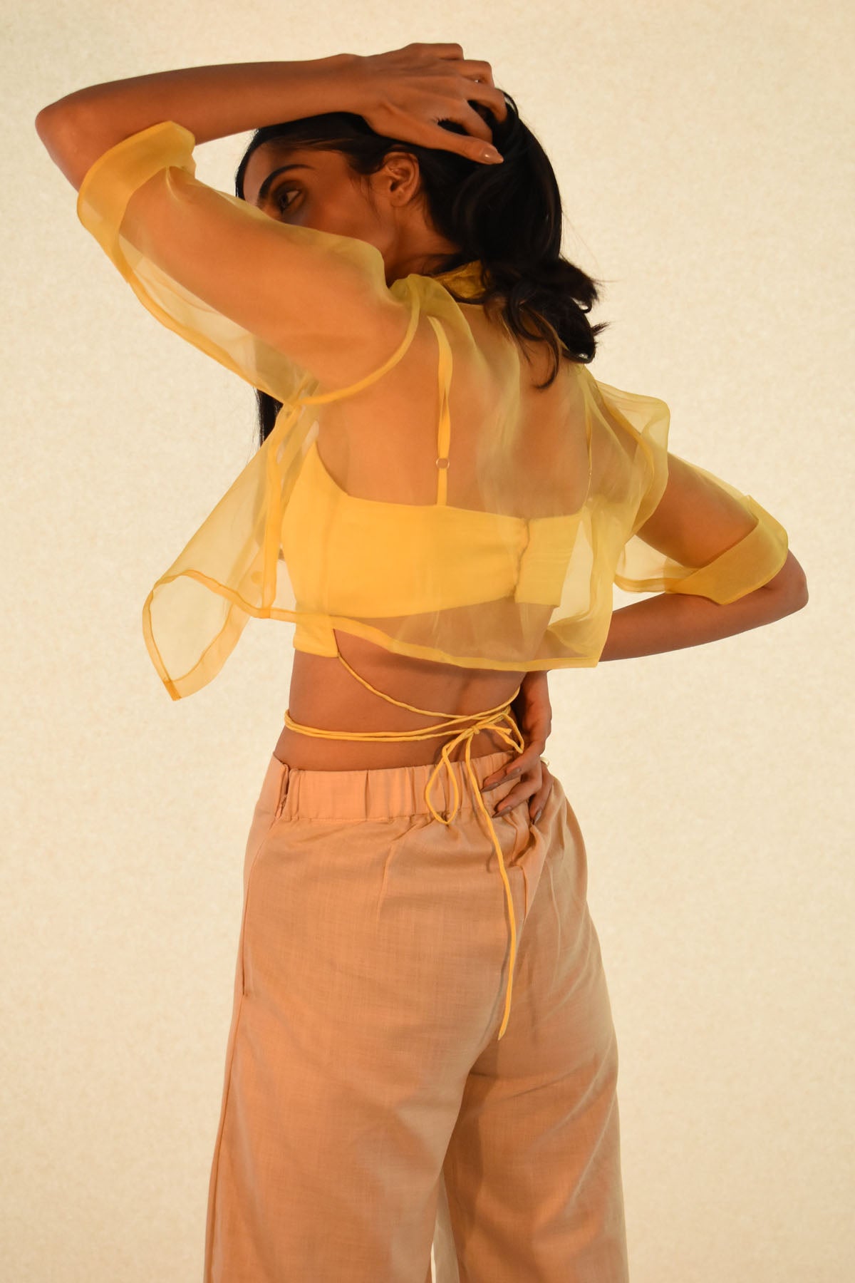 Soleil Organza Cropped Shirt