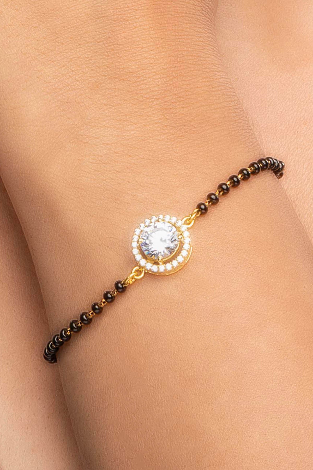 Buy Solitaire Black Hand Mangalsutra by Sica for women online at ScrollnShops