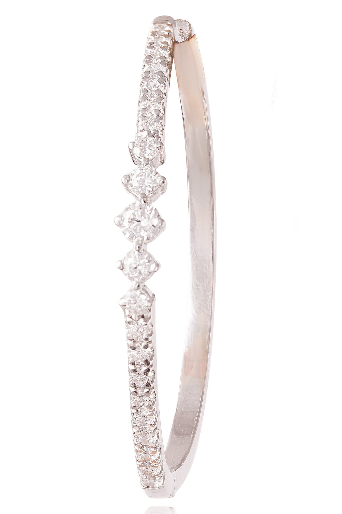 Sparking Round Stones Hoops