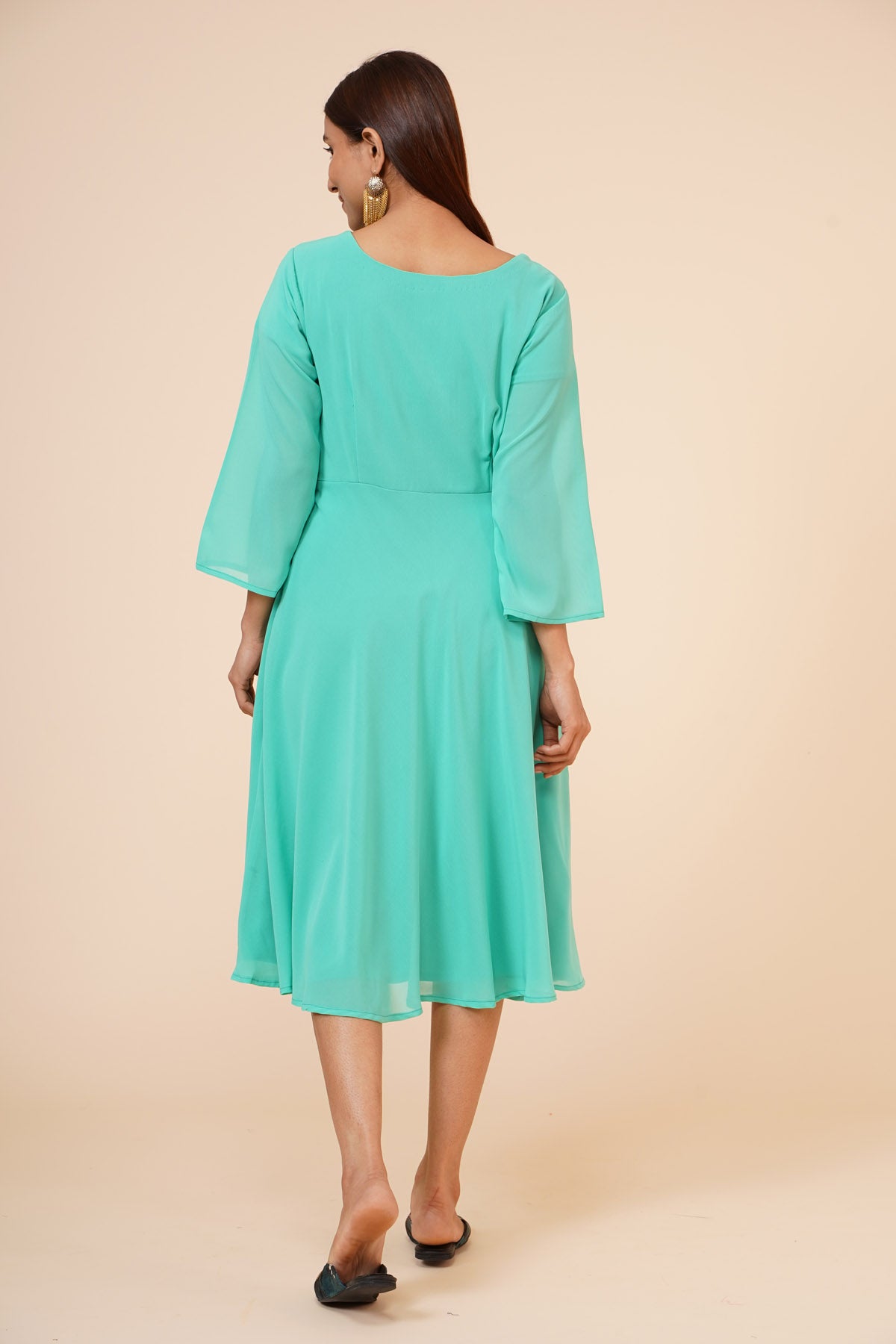 Spring Green Midi Dress