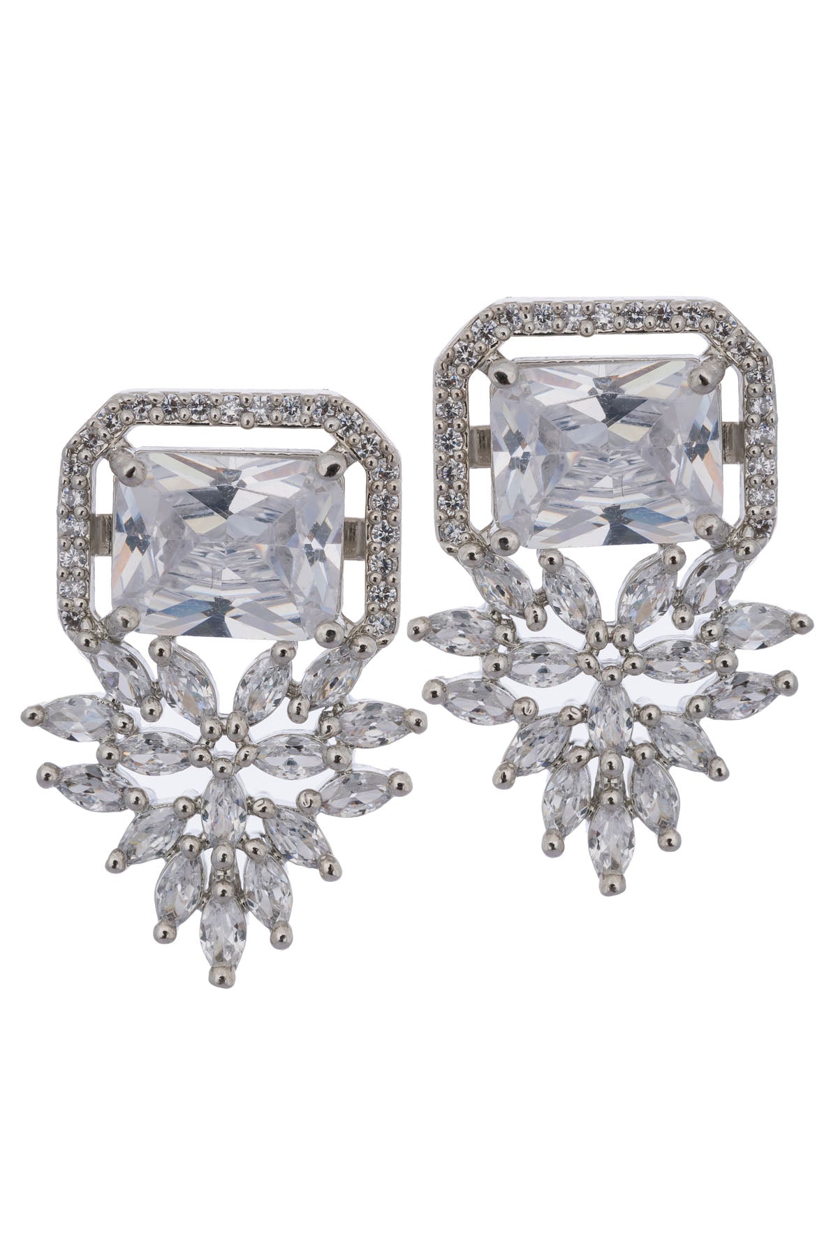 Square Marquis Diamond Earrings