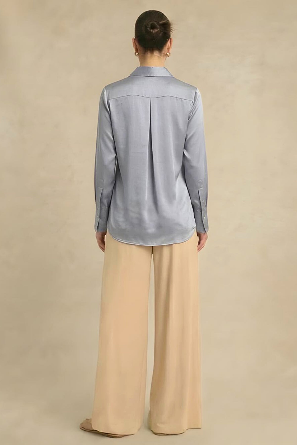 Steel Grey Bemberg Silk Shirt