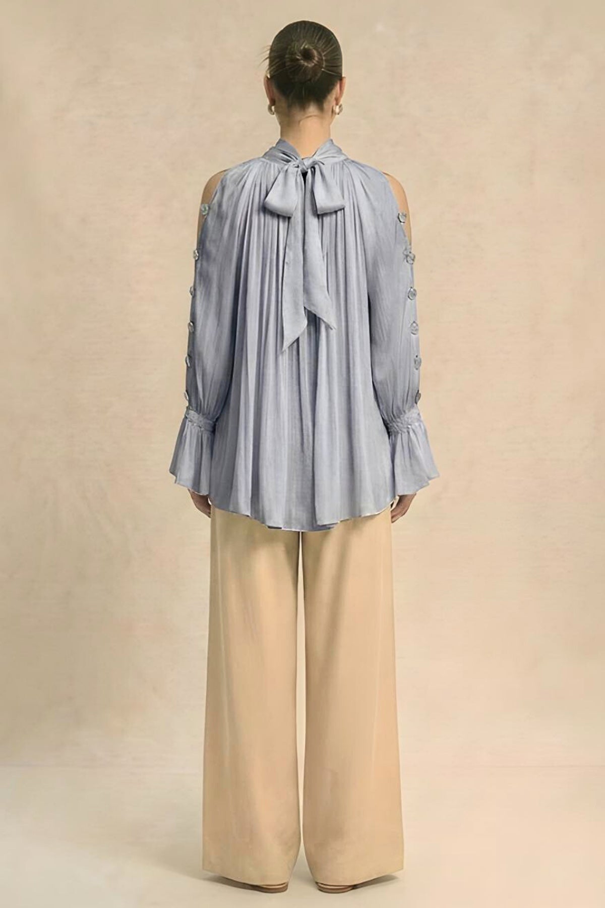 Steel Grey Coin Detailing Top