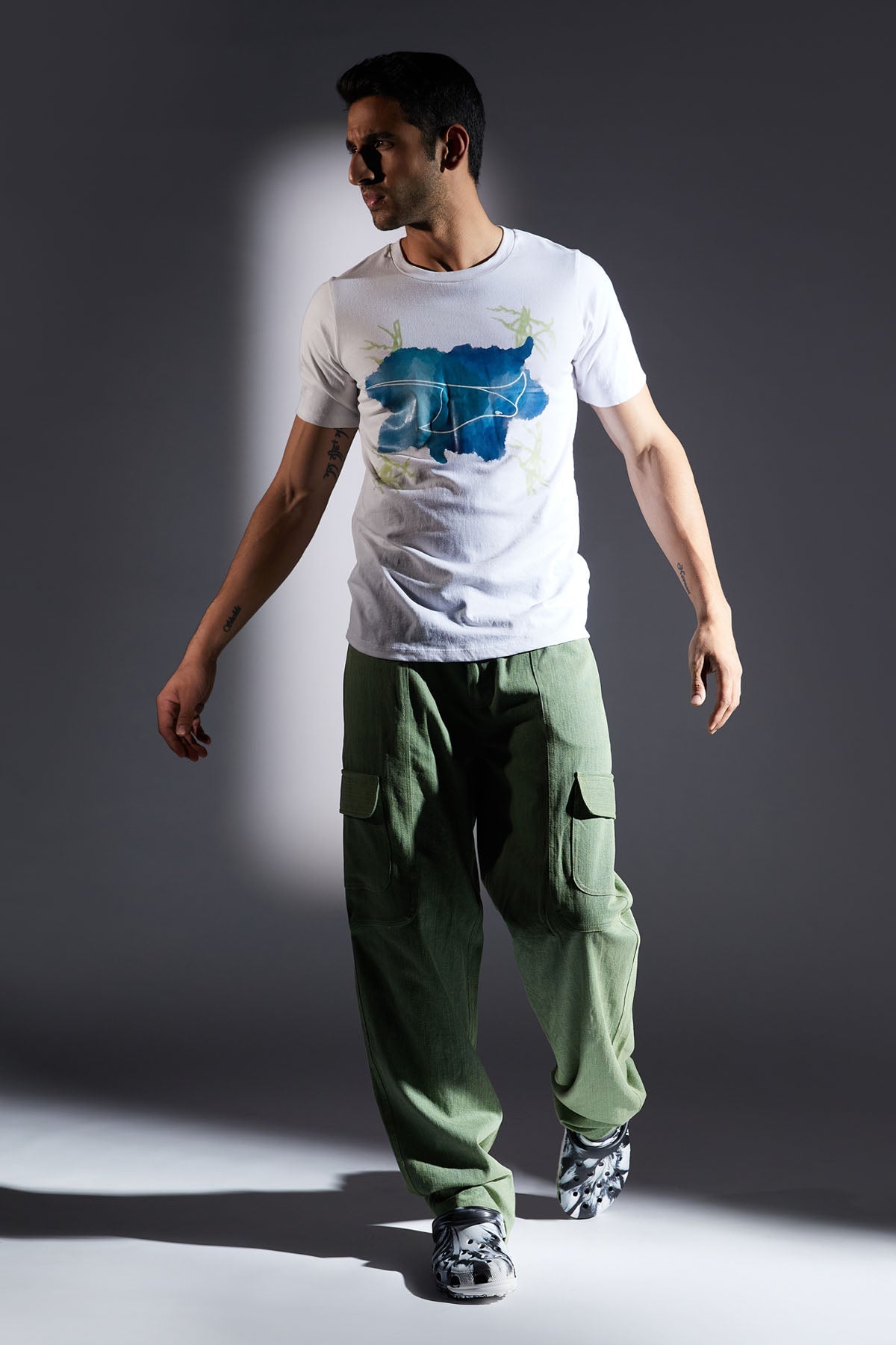 Stingrey Fish Print T-shirt for Men