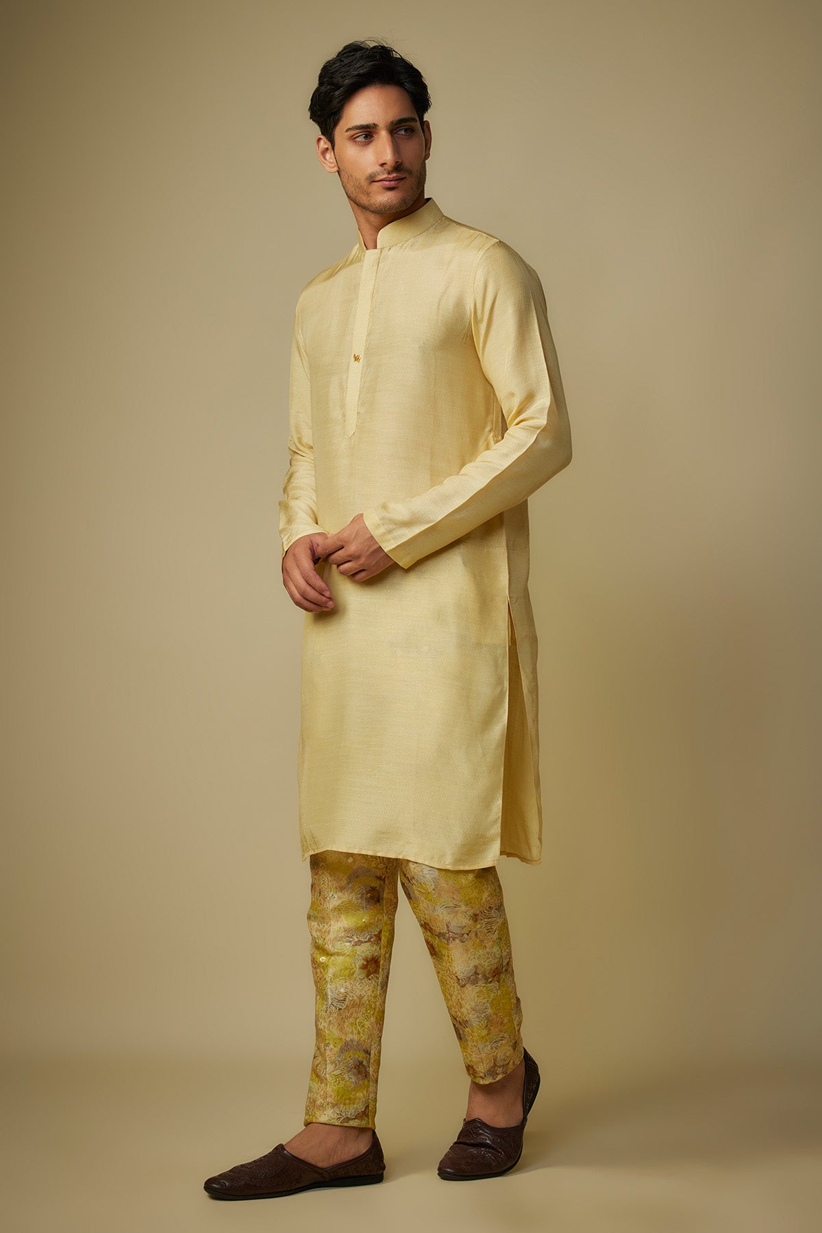 Straight Yellow Kurta & Pants