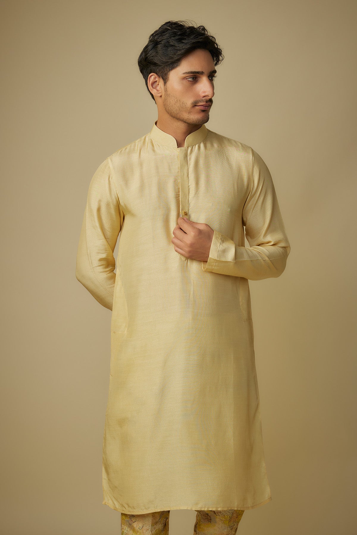 Straight Yellow Kurta & Pants