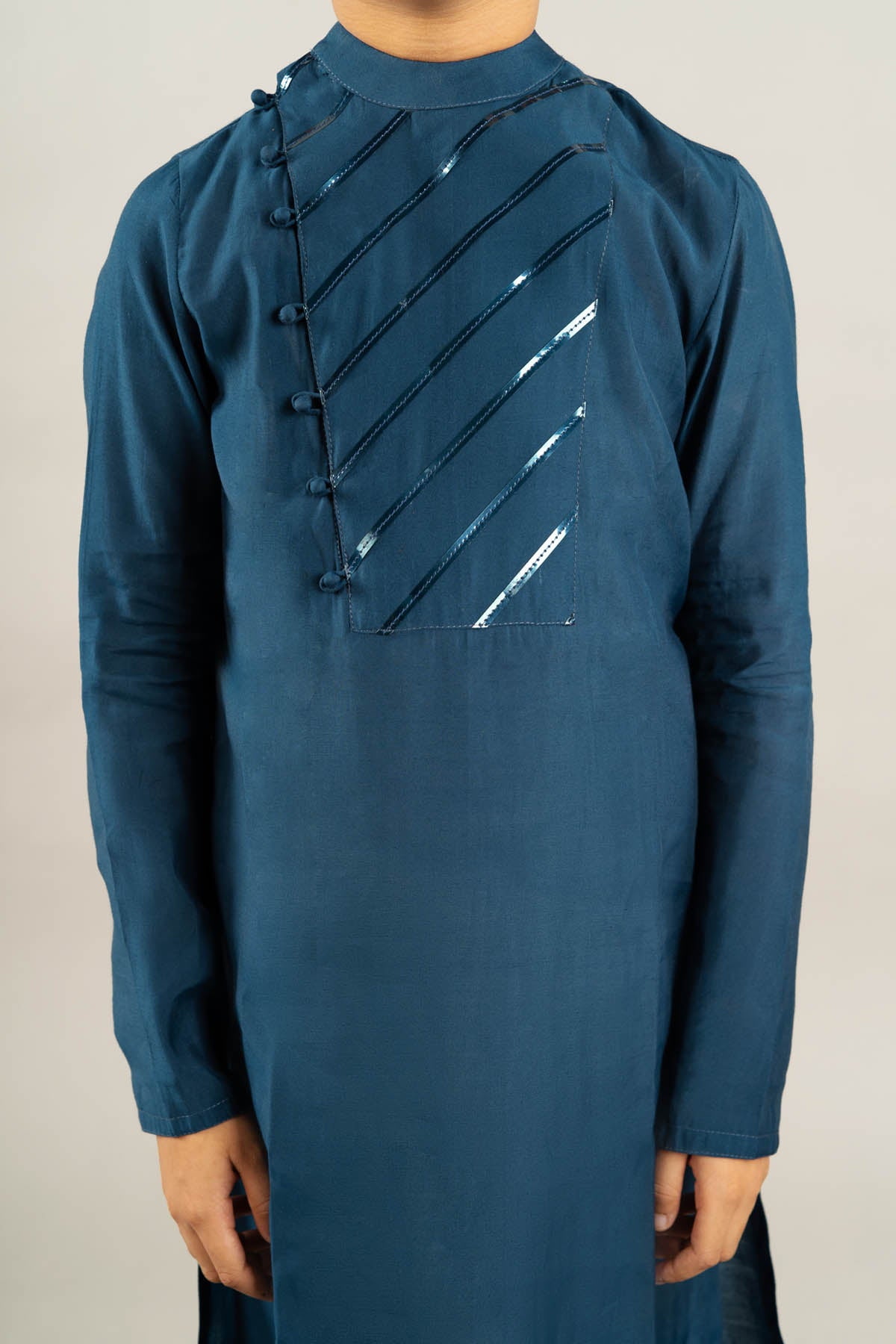 Stripe Yoke Kurta Set
