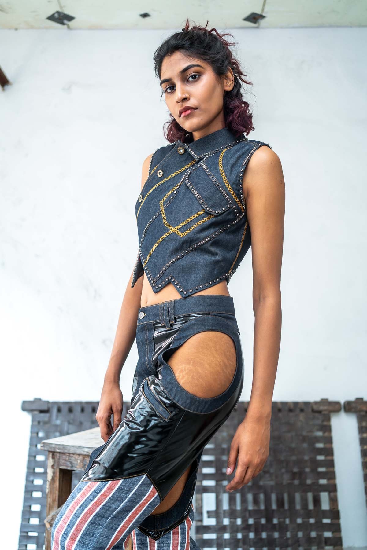 Studs Embellished Jacket