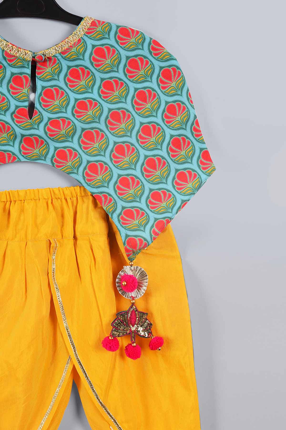 Stylish Poncho & Dhoti Set