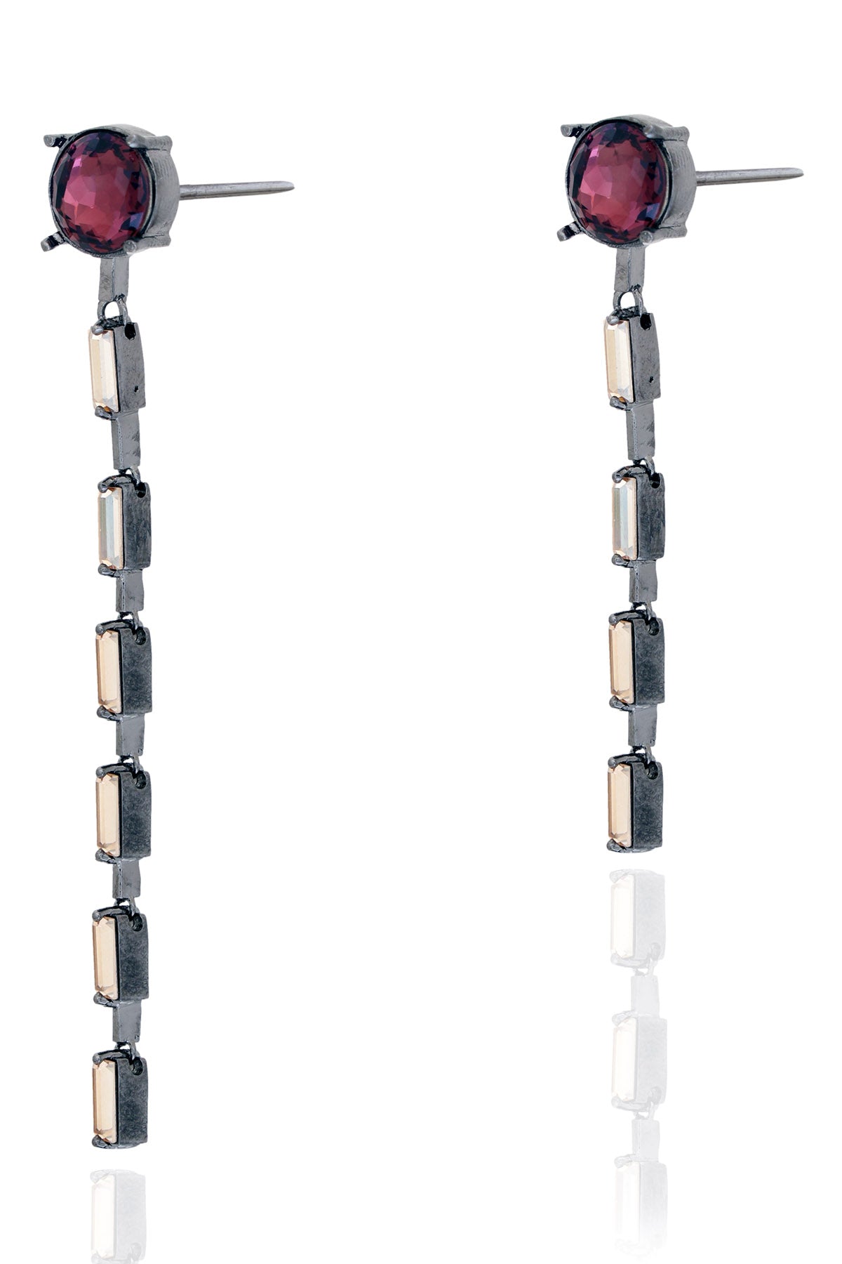 Swarovski Crystal Zip Earrings