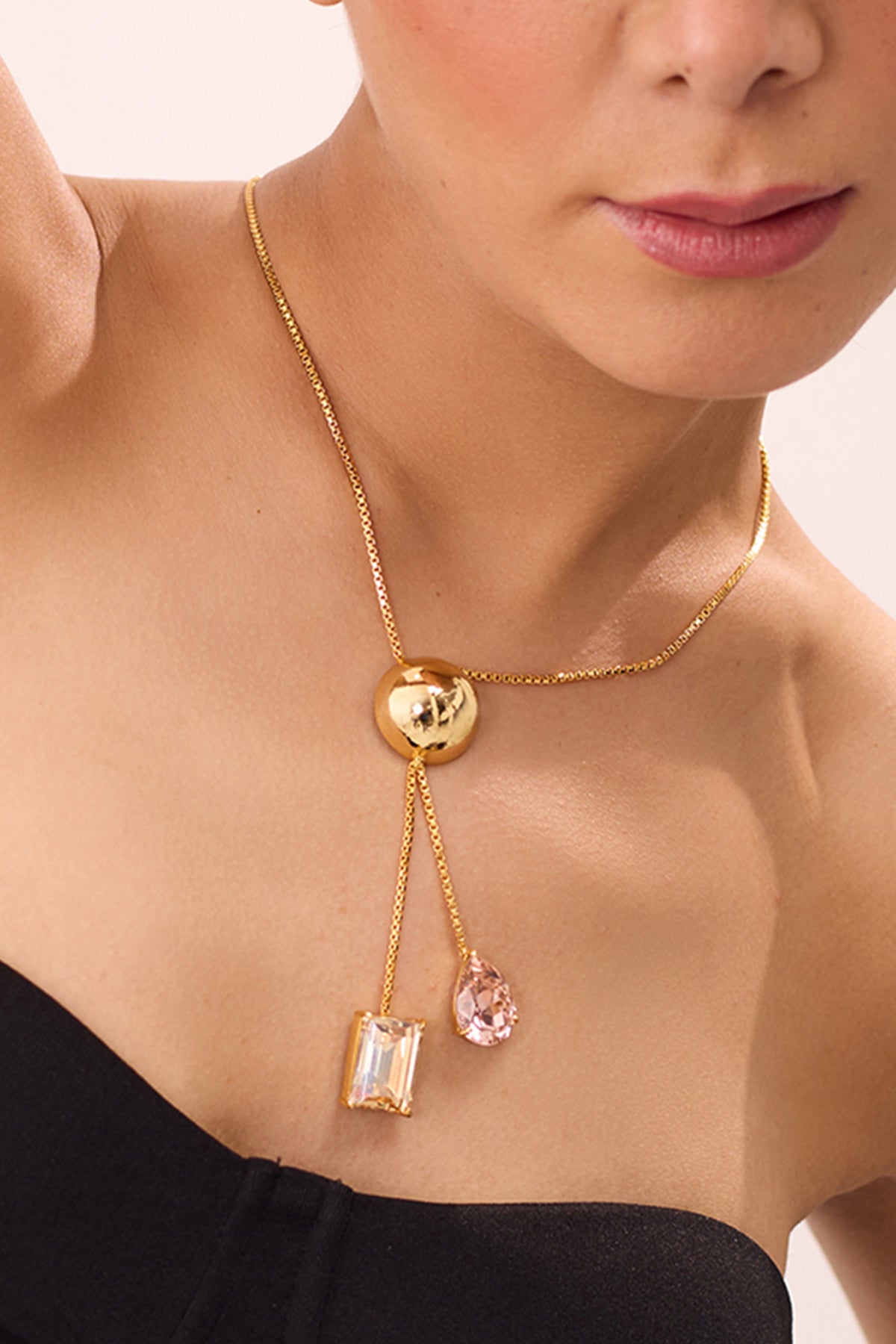 Swarovski Crystal Brass Necklace