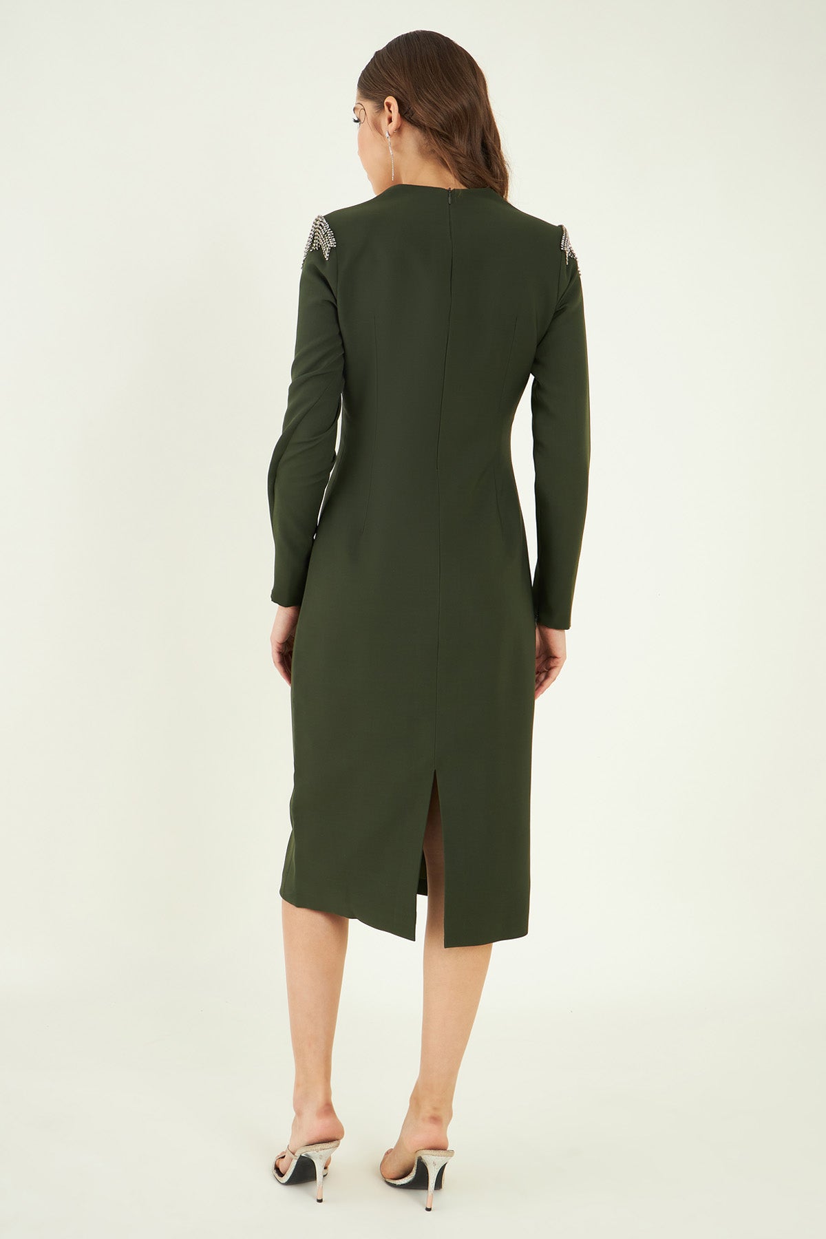 Sweetheart Olive Green Dress