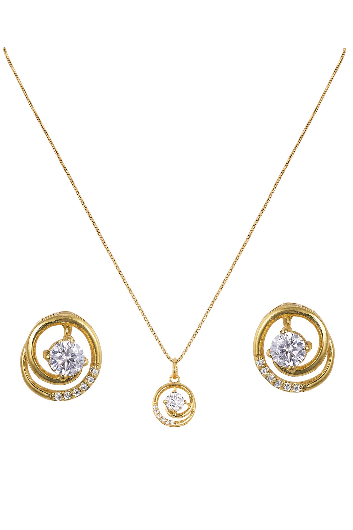 Swirl Stud Pendant & Earrings