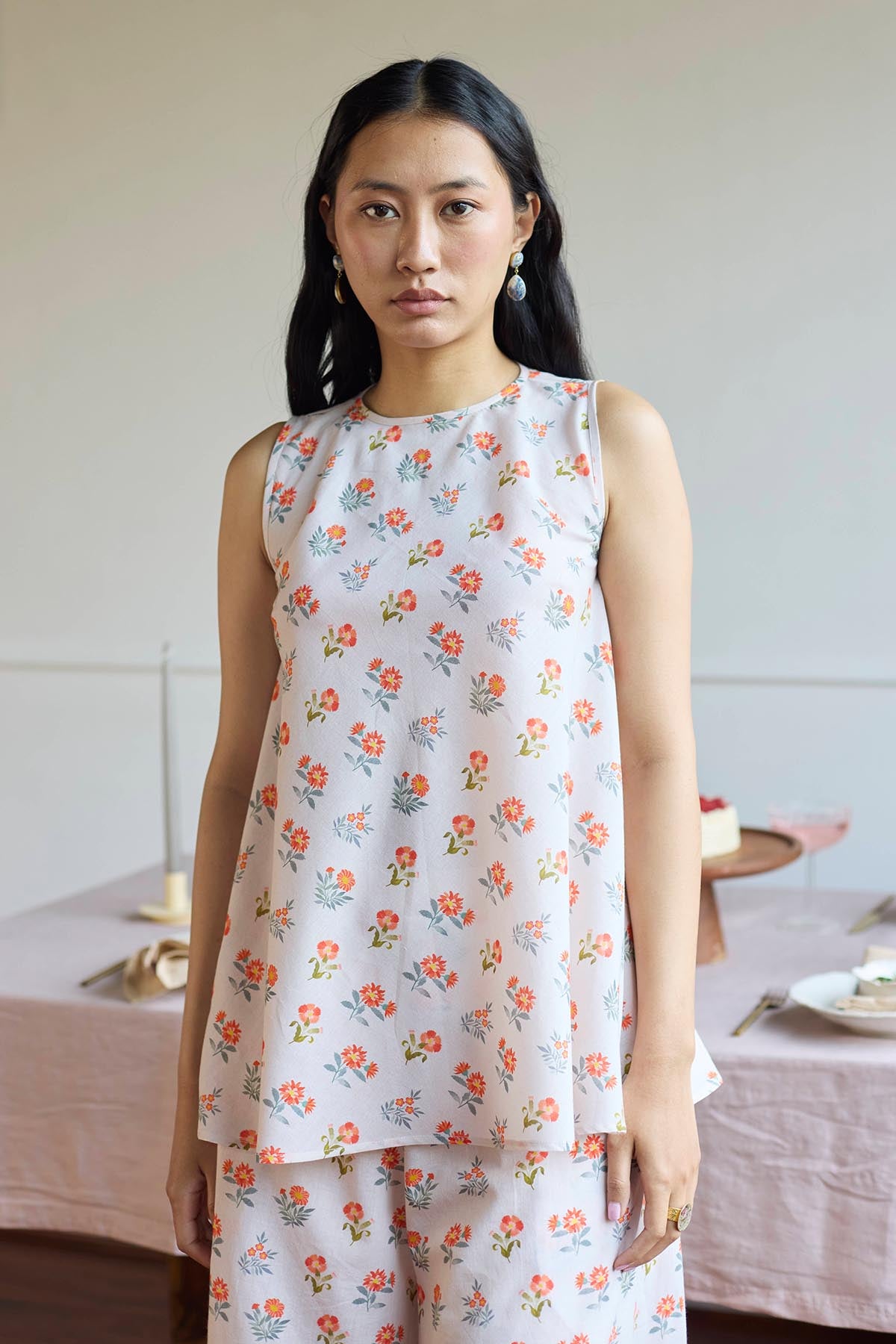 Taupe Sleeveless Top & Pants