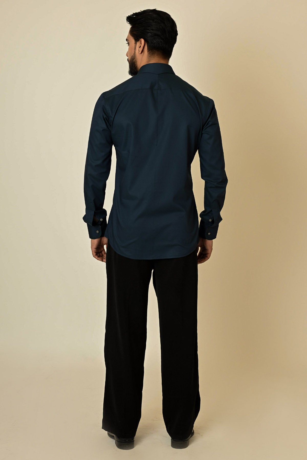 Teal Giza Cotton Thread Shirt