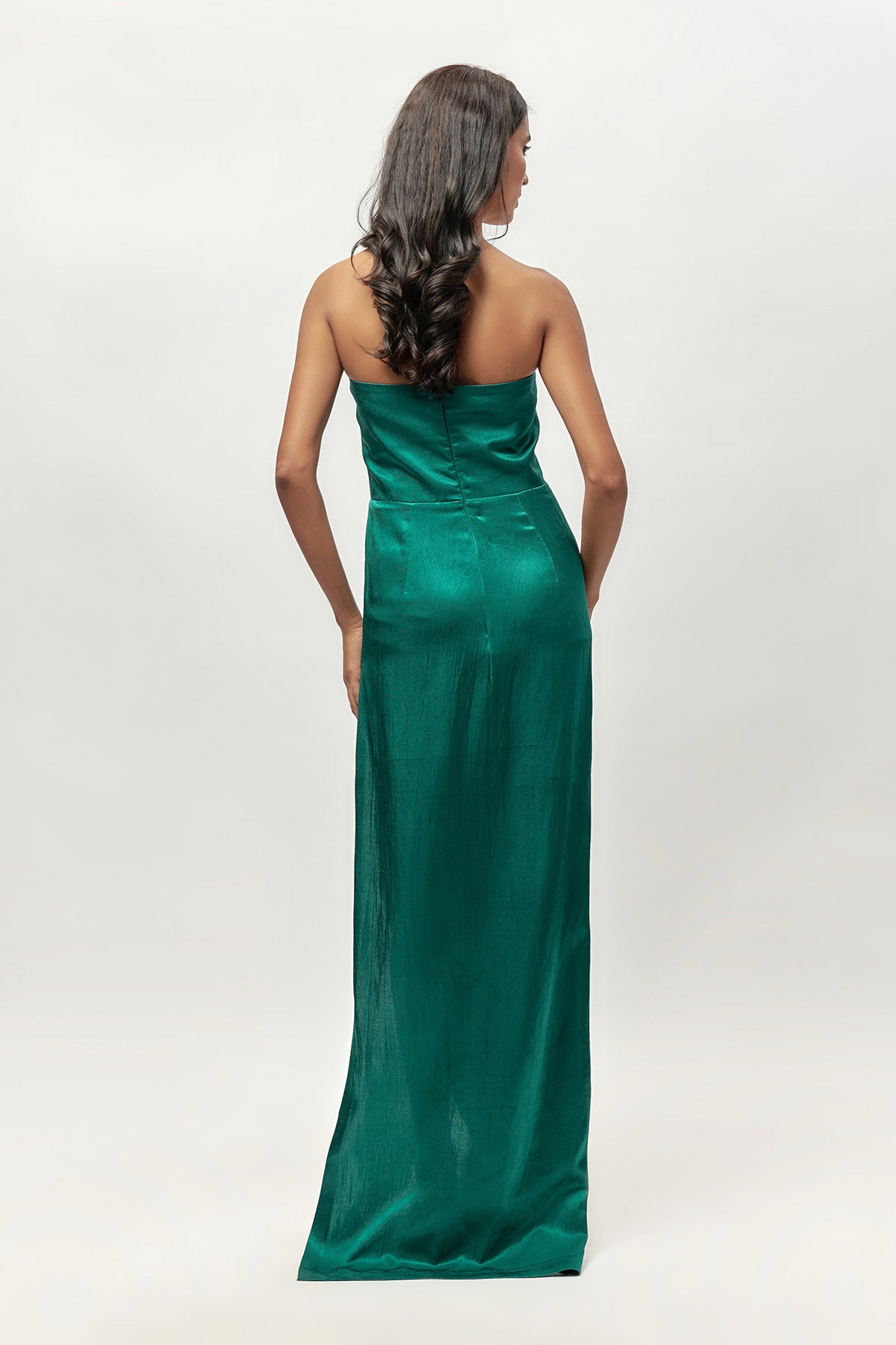 Teal Green Embellished Gown