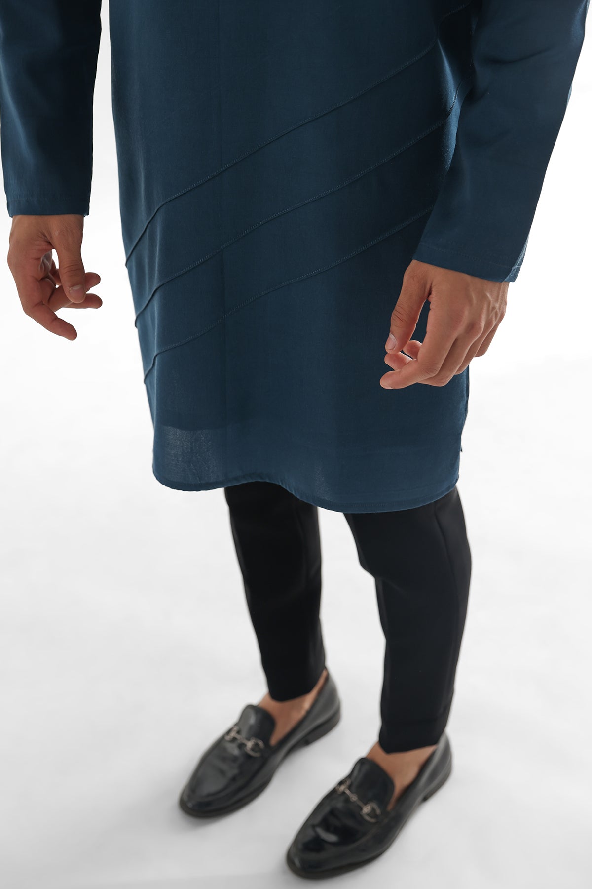 Teal Modal Satin Kurta & Pants