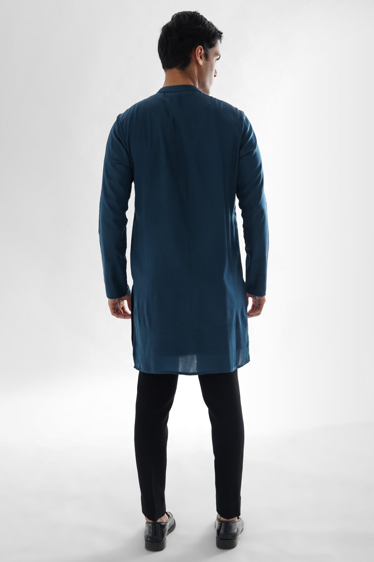 Teal Modal Satin Kurta & Pants