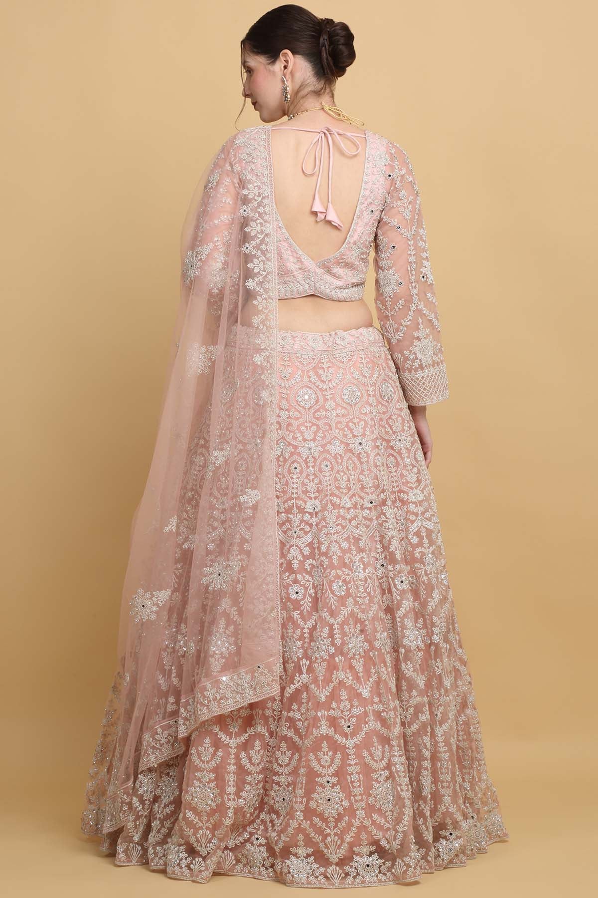 Thread Embroidered Lehenga Set