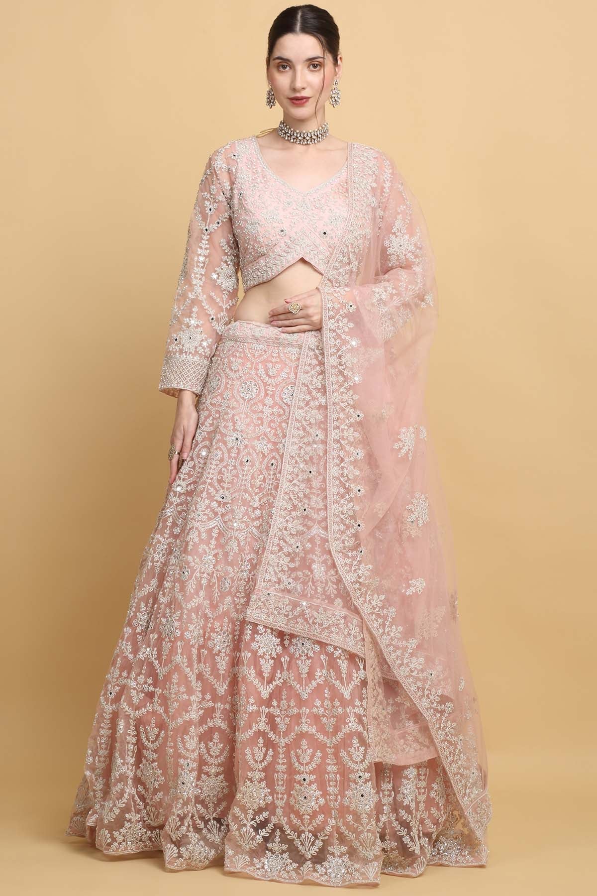 Aham Vayam Thread Embroidered Lehenga Set for women online at ScrollnShops