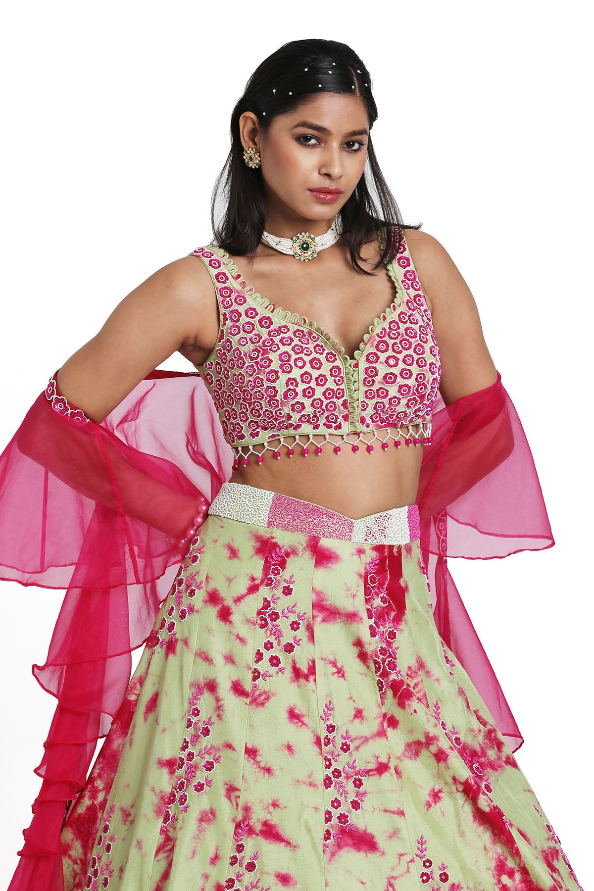 Thread Multicolor Lehenga Set