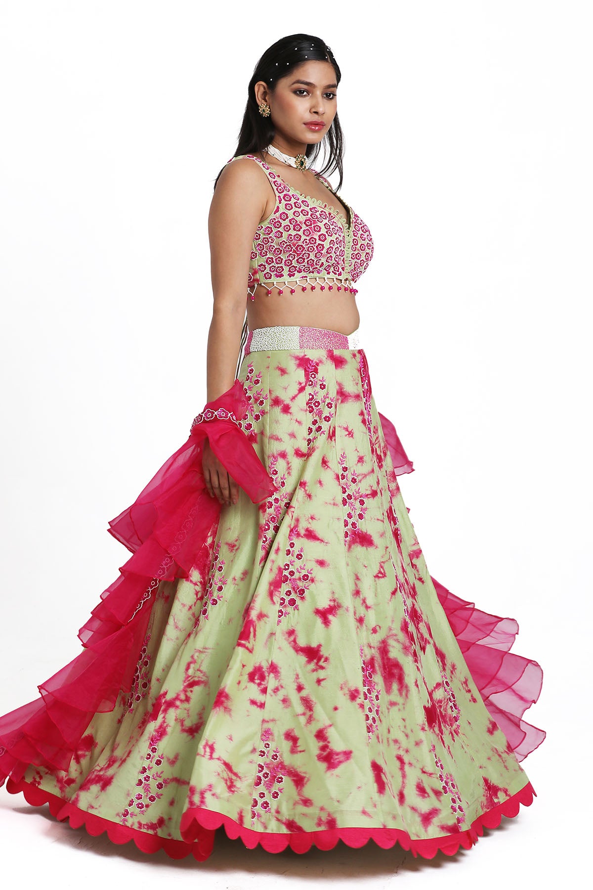 Thread Multicolor Lehenga Set