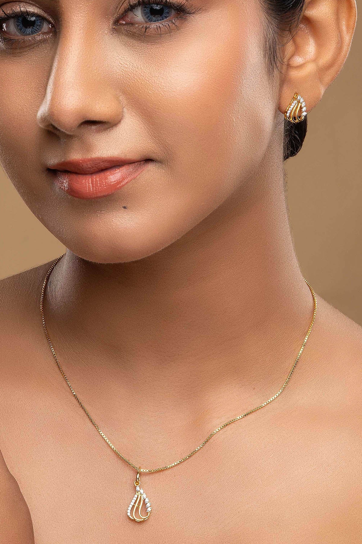 Buy Three Layer Pendant & Earrings for women by Sica online available at scrollnshops